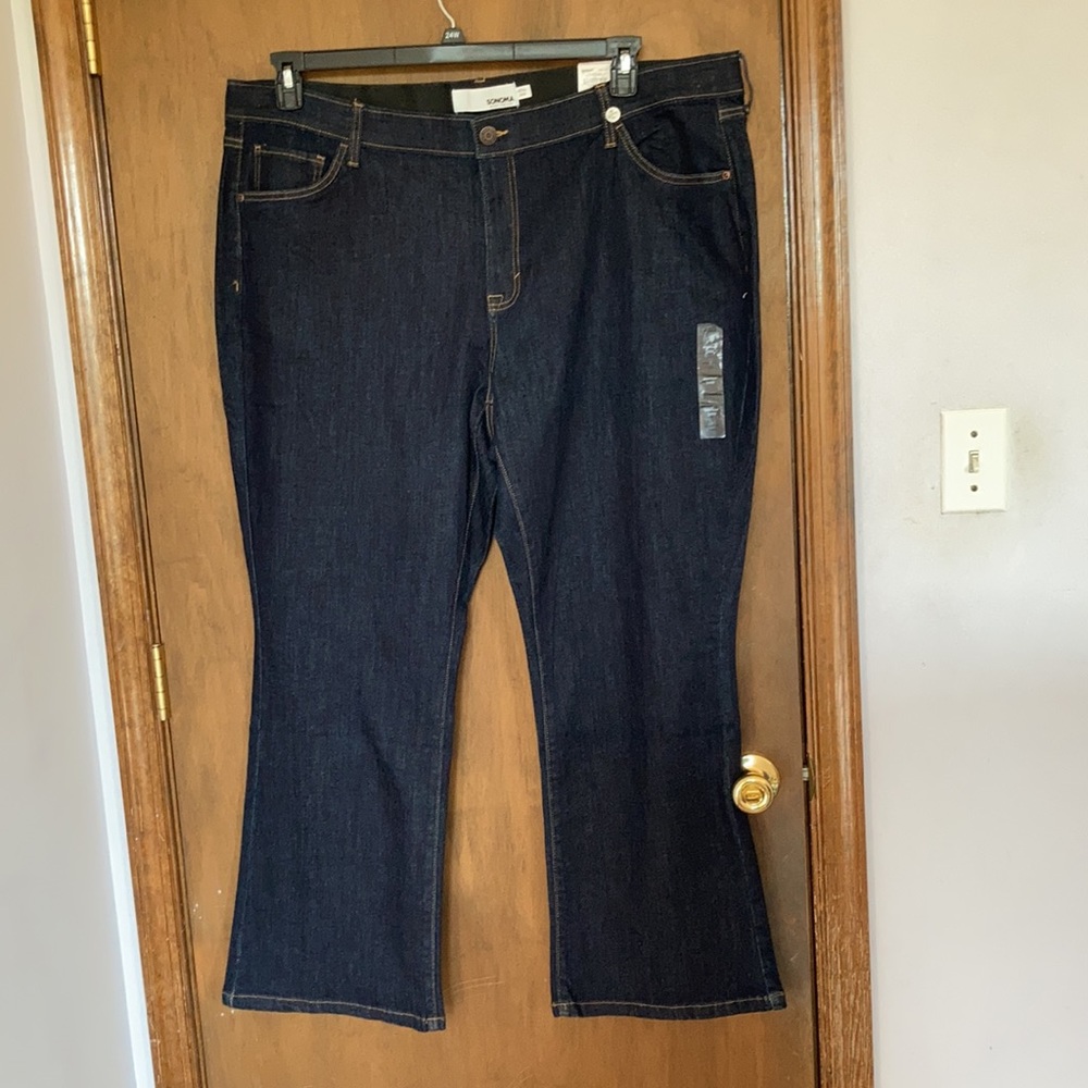Sonoma more curvy fit bootcut jean no gap waistband shape retention 24W - Picture 9 of 14
